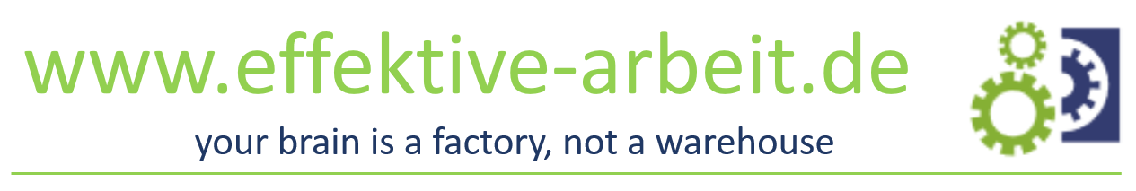 Your Brain is a Factory - not a warehouse